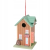 DREWNIANY DOMEK BUDKA DLA PTAKÓWZ OTWOREM DEKORACJA DO OGRODU TARASU GREEN