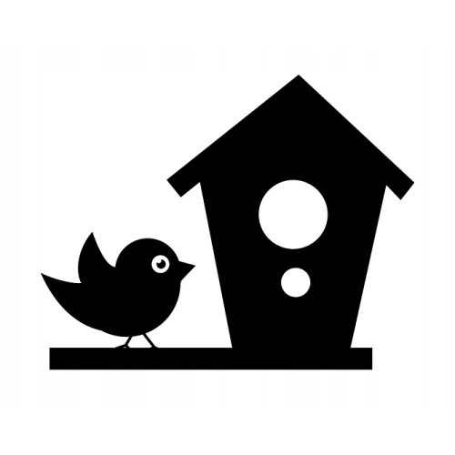 DREWNIANY DOMEK BUDKA DLA PTAKÓWZ OTWOREM DEKORACJA DO OGRODU TARASU GREEN