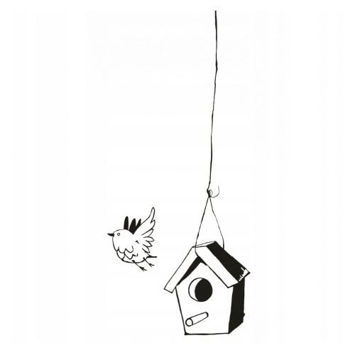 DREWNIANY DOMEK BUDKA DLA PTAKÓWZ OTWOREM DEKORACJA DO OGRODU TARASU GREEN