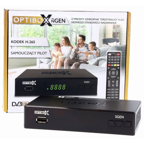 Dekoder Tuner DVB-T2 Hevc H.265 USB HDMI 1080p FULL HD OPTIBOX N GEN EPG