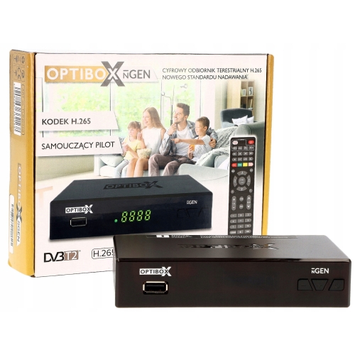 Dekoder Tuner DVB-T2 Hevc H.265 USB HDMI 1080p FULL HD OPTIBOX N GEN EPG