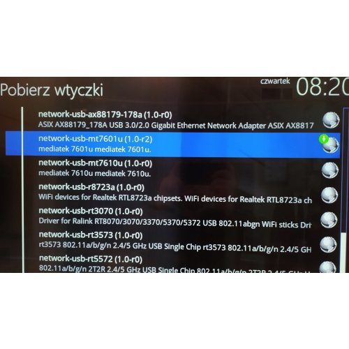 Adapter USB WiFi chipset MT7601 karta sieciowa Enigma2 Zgemma Nbox VU+ DVBT