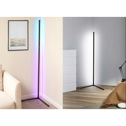 LAMPA LED GRUNDIG RGB MUSIC SENSOR PODŁOGOWA NAROŻNA 140cm + Pilot STOJĄCA