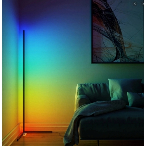 LAMPA LED GRUNDIG RGB MUSIC SENSOR PODŁOGOWA NAROŻNA 140cm + Pilot STOJĄCA