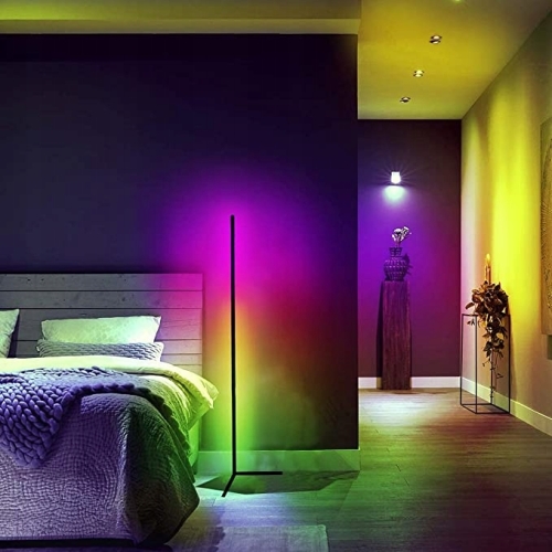 LAMPA LED GRUNDIG RGB MUSIC SENSOR PODŁOGOWA NAROŻNA 140cm + Pilot STOJĄCA