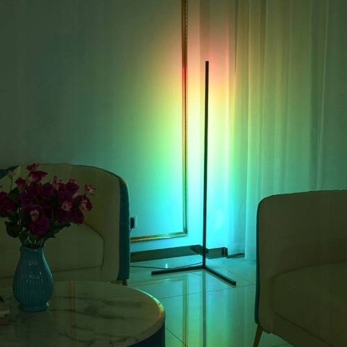 LAMPA LED GRUNDIG RGB MUSIC SENSOR PODŁOGOWA NAROŻNA 140cm + Pilot STOJĄCA