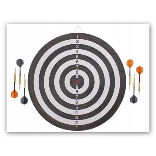 Tarcza dart gra lotki rzutki 6 sztuk w zestawie darts rekreacja XQMAX SPORT