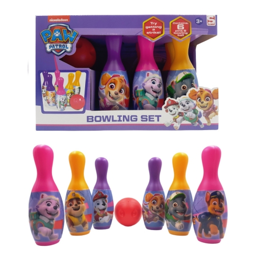 PSI PATROL SUPER KRĘGLE DLA DZIECI + KULA 6 KRĘGLI NICKELODEON FIOLETOWE 21
