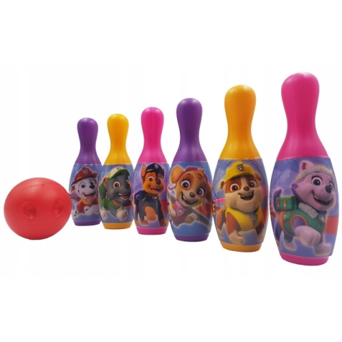 PSI PATROL SUPER KRĘGLE DLA DZIECI + KULA 6 KRĘGLI NICKELODEON FIOLETOWE 21