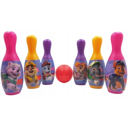 PSI PATROL SUPER KRĘGLE DLA DZIECI + KULA 6 KRĘGLI NICKELODEON FIOLETOWE 21
