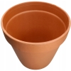 Zestaw doniczek z terakoty do siewu i uprawy roślin 4 szt x 12cm NATURALNE