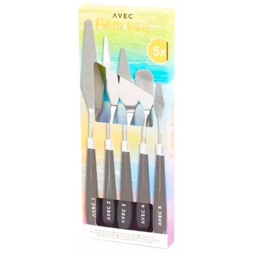 Szpachle Szpatułki Malarskie Łopatki Noże Do Malowania Farbami Zestaw 5szt