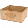 KOSZ BAMBUSOWY DO PRZECHOWYWANIA SKŁADANY PUDEŁKO POJEMNIK BOX 31x31x14 cm