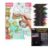 PIĘKNA KOLOROWANKA dla dzieci MALOWANKA EMOJI 70 stron + KREDKI 48 SZT ETUI