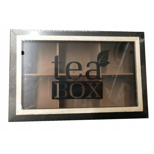Drewniane Pudełko na Herbatę Herbaciarka Pojemnik Box Tea Collection 131