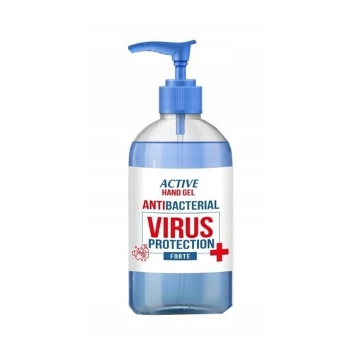 Żel płyn antybakteryjny do dezynfekcji rąk 500 ml 0,5L 260 dawek VIRUS
