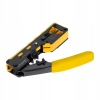 Zaciskarka wtyków przelotowych RJ45 / RJ12 do gniazd 6-8 wtykowych metalowa