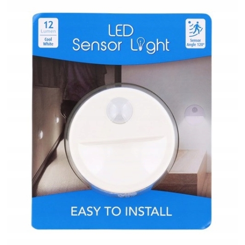 Lampka LED + czujnik ruchu zasięg 5 m / 12 Lumenów