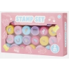 Zestaw stempli stempelki plastikowe pieczątki 26 sztuk Little Unicorn Pink