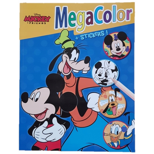 MALOWANKA KOLOROWANKA Myszka Mickey 128st NAKLEJKI