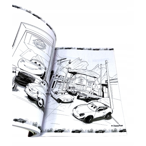 KOLOROWANKA DISNEY PIXAR CARS Z NAKLEJKAMI MEGA COLOR RUSTEZE ZYGZAK ZŁOMEK