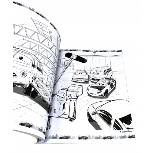 KOLOROWANKA DISNEY PIXAR CARS Z NAKLEJKAMI MEGA COLOR RUSTEZE ZYGZAK ZŁOMEK