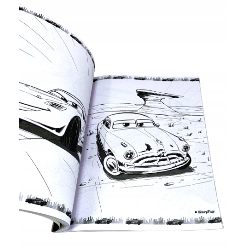 KOLOROWANKA DISNEY PIXAR CARS Z NAKLEJKAMI MEGA COLOR RUSTEZE ZYGZAK ZŁOMEK