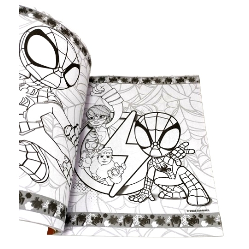 KOLOROWANKA MARVEL SPIDEY I PRZYJACIELE Z NAKLEJKAMI MEGA COLOR SPIDER-MAN
