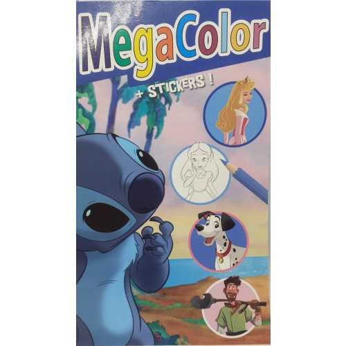 KOLOROWANKA DISNEY MEGA COLOR KSIĘŻNICZKI DALMATYCZYŃCZYK STICH FROZEN MIX