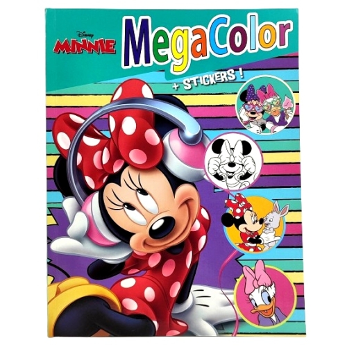 KOLOROWANKA DISNEY MINNIE Z NAKLEJKAMI MEGA COLOR DAISY KACZOR DONALD MIKI