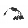 Hub USB Ergonomiczny 4-portowy rozgałęziacz hub USB 2.0 Lechpol URZ0504