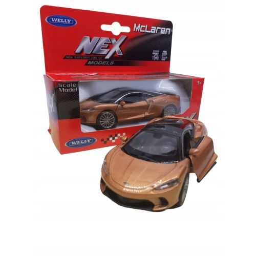 McLaren GT MARKOWY KOLEKCJONERSKI METALOWY MODEL SAMOCHODU SKALA 1.34 NAPĘD