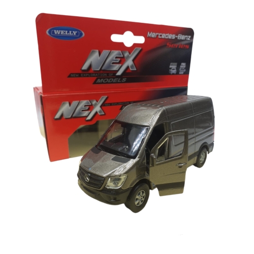 MERCEDES SPRINTER BUS SZARY MARKOWY KOLEKCJONERSKI METALOWY MODEL SAMOCHODU