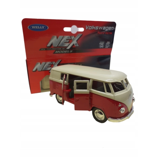 VW T1 1963 BUS KOLEKCJONERSKI METALOWY MODEL SAMOCHODU WELLY SKALA 1.34