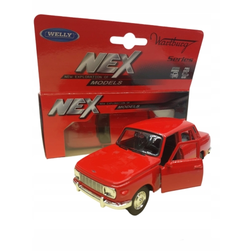 Wartburg 353 KOLEKCJONERSKI METALOWY MODEL SAMOCHODU WELLY 1.34 CZERWONY