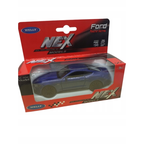 FORD MUSTANG GT KOLEKCJONERSKI METALOWY MODEL SAMOCHODU 1.34 GRANATOWY