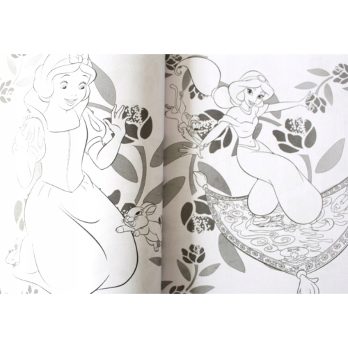 KOLOROWANKA DISNEY PRINCESS MEGA COLOR Z NAKLEJKAMI ARIEL PIĘKNA I BESTIA