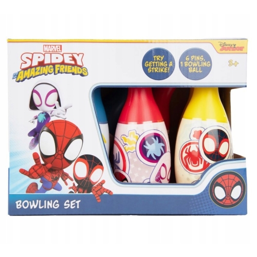 KRĘGLE Z PIŁKĄ DO GRY DLA DZIECI MARVEL SPIDEY AMAZING FRIENDS BOWLING 3+