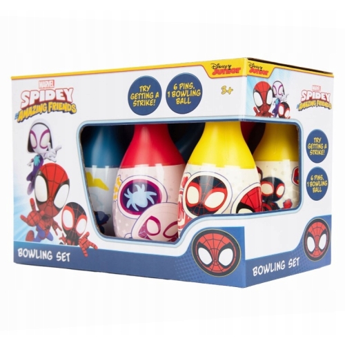 KRĘGLE Z PIŁKĄ DO GRY DLA DZIECI MARVEL SPIDEY AMAZING FRIENDS BOWLING 3+