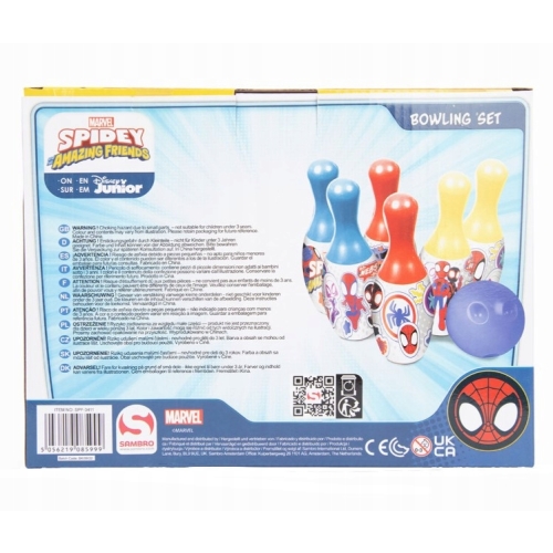 KRĘGLE Z PIŁKĄ DO GRY DLA DZIECI MARVEL SPIDEY AMAZING FRIENDS BOWLING 3+