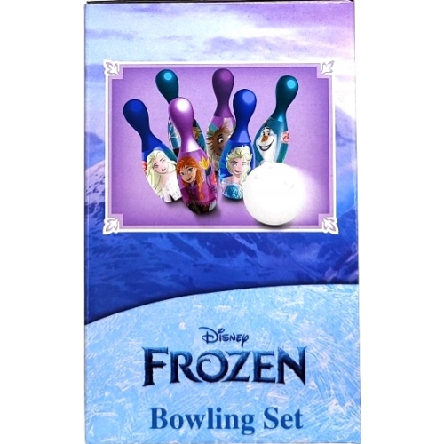 KRĘGLE Z BIAŁĄ PIŁKĄ DO GRY DISNEY FROZEN ANNA ELZA OLAF BOWLING SET 3+