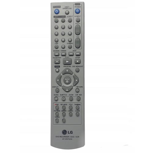 Pilot LG 6711R1P107G ORYGINALNY DVD VCR SREBRNY