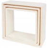 3x DREWNIANY REGAŁ ŚCIENNY CUBE PÓŁKA WISZĄCA Home Decor Accents Buk Jasny