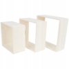 3x DREWNIANY REGAŁ ŚCIENNY CUBE PÓŁKA WISZĄCA Home Decor Accents Buk Jasny