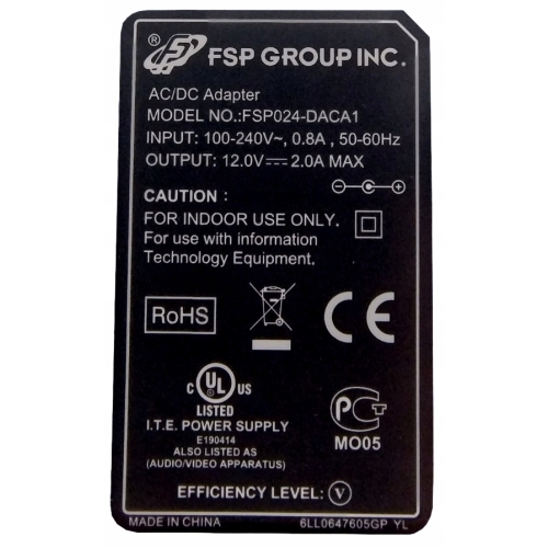 Zasilacz FSP024-DACA1 12V 2,0A 24W DEODER VECTRA CANAL+ POLSAT NC+ WIFIBOX