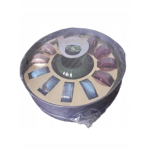 Podgrzewacz porcelanowy + 12 tealightów GIFT BOX RÓŻNE KOLORY I ZAPACHY