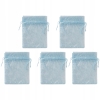 Woreczki z organzy Hobby Flora Organza Brokat brokatowe Srebrne 5 sztuk set