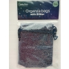 Woreczki z organzy Hobby Flora Organza Brokat brokatowe Srebrne 5 sztuk set
