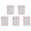 Woreczki z organzy Hobby Flora Organza Brokat brokatowe Srebrne 5 sztuk set
