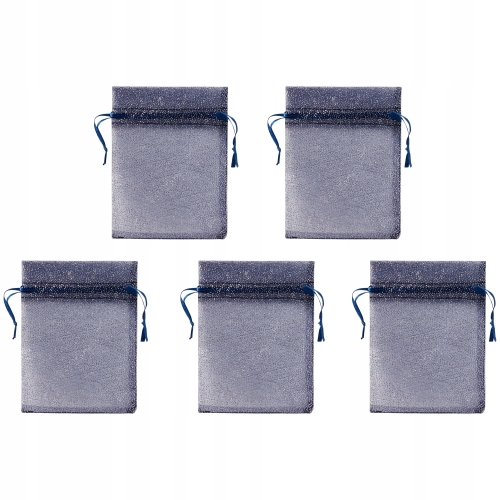 Woreczki z organzy Hobby Flora Organza Brokat brokatowe Różowe 5 sztuk set